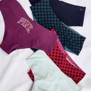 Set of Five NWOT Victorias Secret PINK Nylon Panties Size Small / Cheekers X5